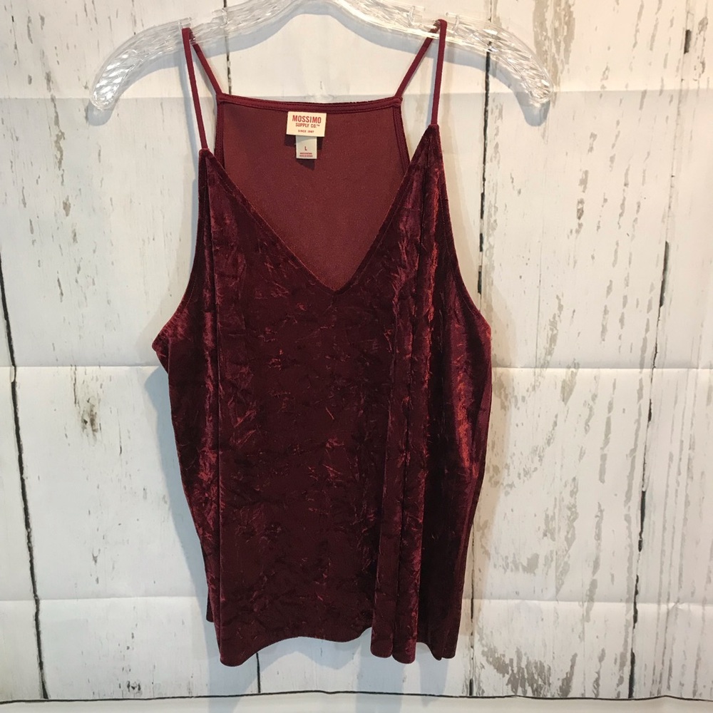 Mossimo burgundy dressy tank/camisole. Sz L.